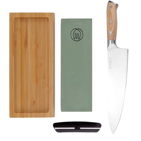 Sett med kniv og knivsliper